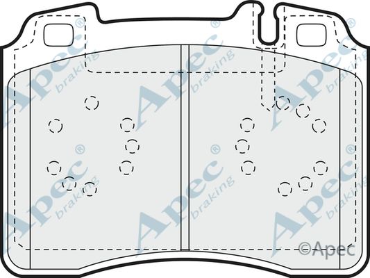 APEC BRAKING stabdžių trinkelių rinkinys, diskinis stabdys PAD756